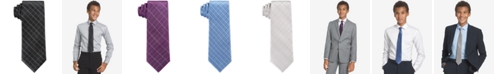 Calvin Klein Big Boys Etched Grid Necktie 